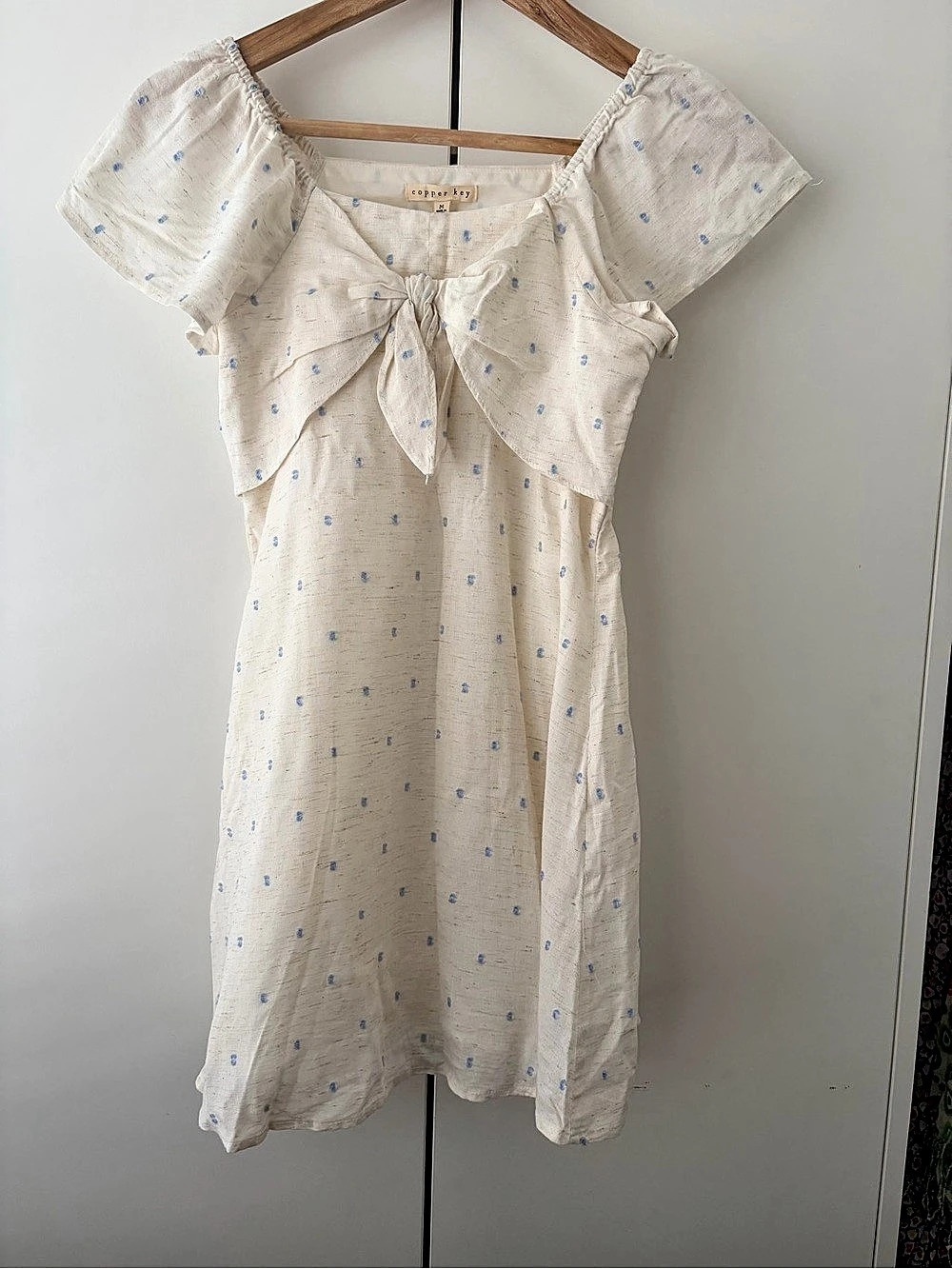 Copper Key Girls Polka Dot Dress Size Medium NWT